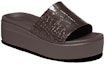 Lookbook (W) Crocs Brooklyn Croco Shine Slide Sandals 'Espresso' - Selipar Sandal Crocs Espresso. 209253-206