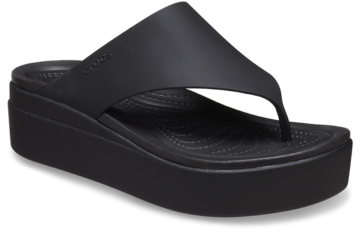 (Women) Crocs Brooklyn Flip 'Black'