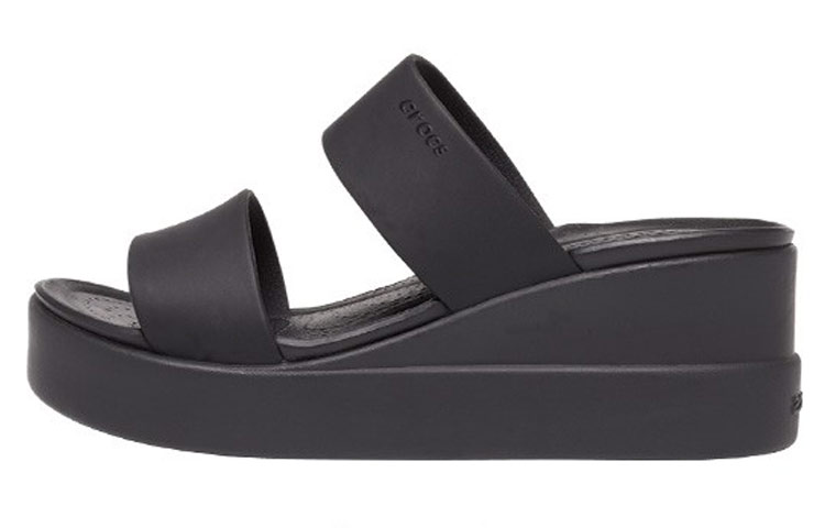 (Women) Crocs Brooklyn Lightweight Black Sandals 206219-060