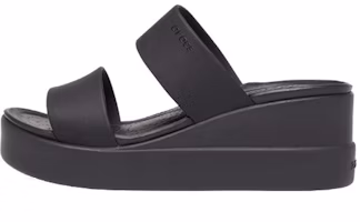 (Women) Crocs Brooklyn Lightweight Black Sandals 206219-060 (Women) Crocs Brooklyn Lightweight Black Sandals 206219-060