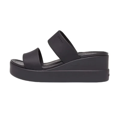 (W) Crocs Brooklyn Lightweight Black Sandals