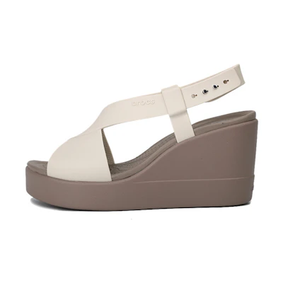 (W) Crocs Brooklyn Lightweight Cement Gray Sandals 'Gray'