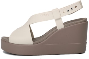 (Women) Crocs Brooklyn Lightweight Cement Gray Sandals 'Gray' 206222-16T (Women) Crocs Brooklyn Lightweight Cement Gray Sandals 'Gray' 206222-16T