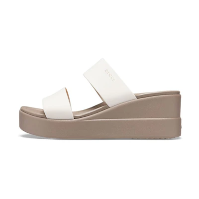 (W) Crocs Brooklyn Lightweight Mushroom Gray Sandals