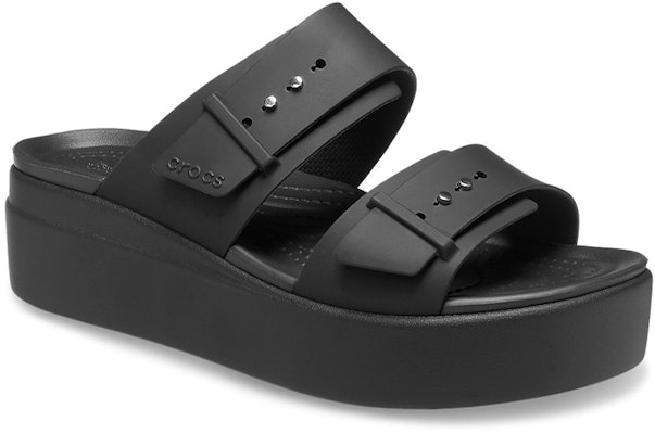 Crocs卡駱馳 布魯克林低跟休閒 運動涼鞋 女款 黑色 Lookbook Crocs卡駱馳 布魯克林低跟休閒 運動涼鞋 女款 黑色