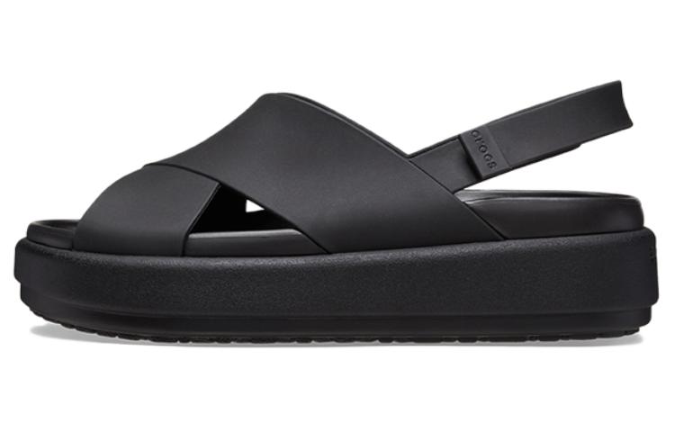 (Women) Crocs Brooklyn Luxe Cross Strap 'Black' 209407-060