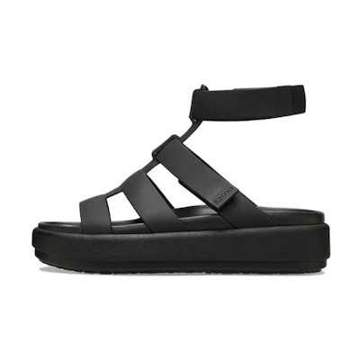 (W) Crocs Brooklyn Luxe Gladiator Sandals 'Black'