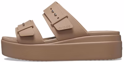 (Women) Crocs Brooklyn Sandal Low Wedge 'Latte' 207431-2Q9 (Women) Crocs Brooklyn Sandal Low Wedge 'Latte' 207431-2Q9