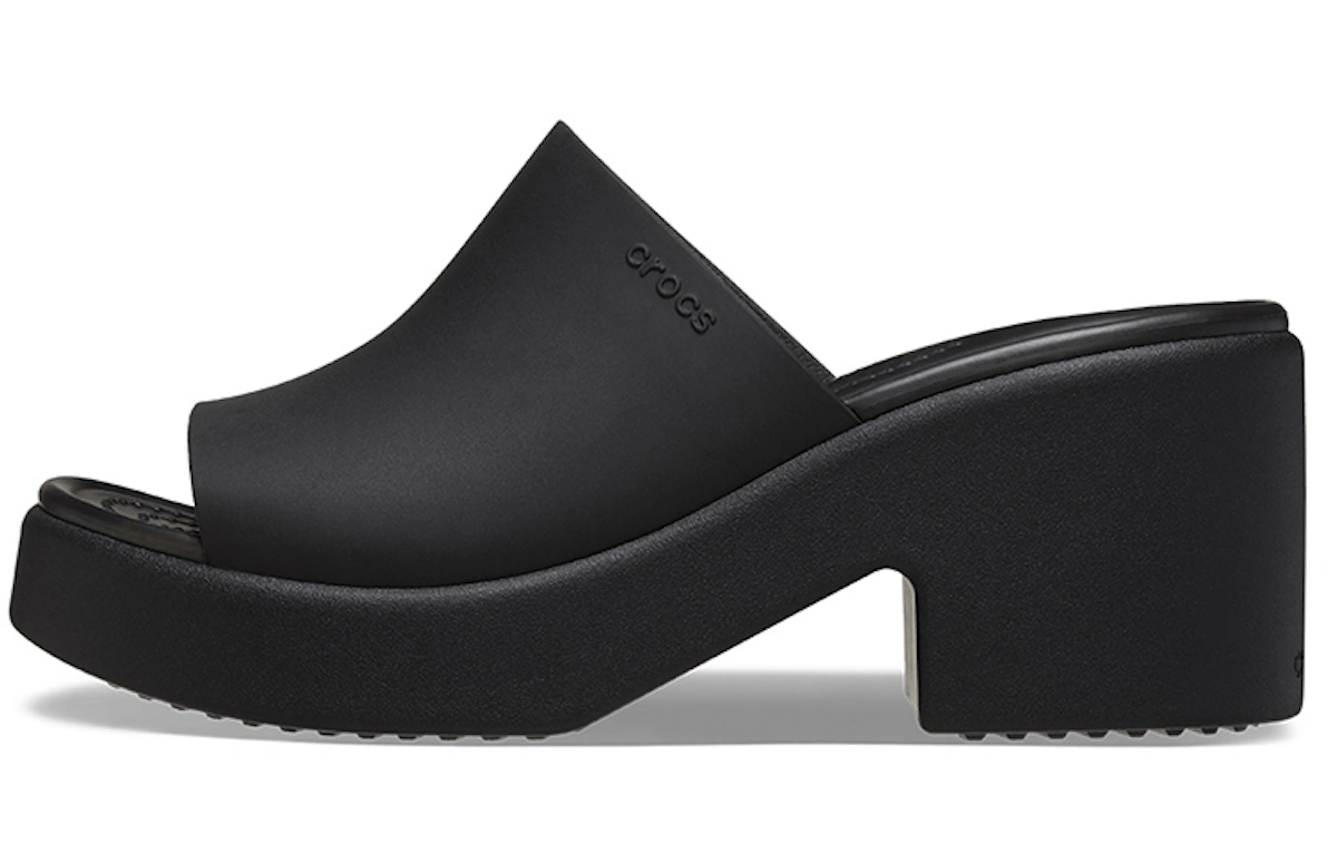 (Women) Crocs Brooklyn Slide Heels 'Black'