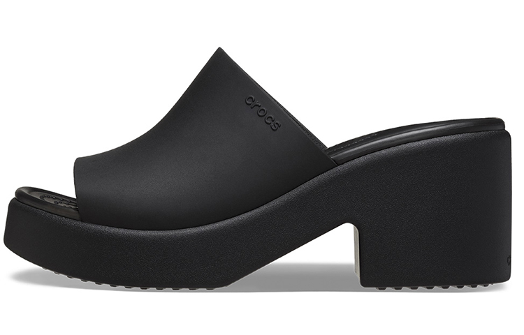 (Women) Crocs Brooklyn Slide Heels 'Black' 209408-060