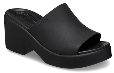 (Women) Crocs Brooklyn Slide Heels 'Black'