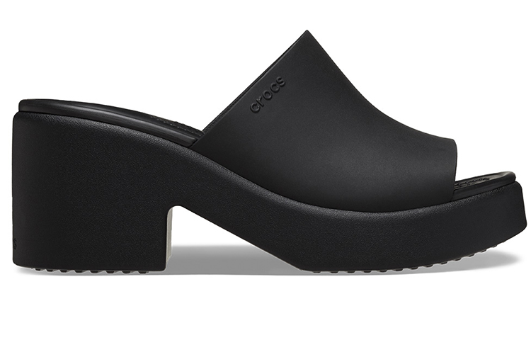 Lookbook Crocs卡駱馳 布魯克林系厚底海灘涼鞋 女款 黑