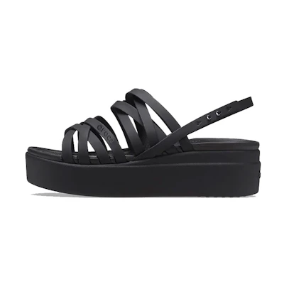 (W) Crocs Brooklyn Strappy Black Sandals