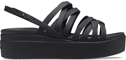 (W) Crocs 布鲁克林黑色一字带凉鞋 206751-001 Order (W) Crocs 布鲁克林黑色一字带凉鞋 206751-001