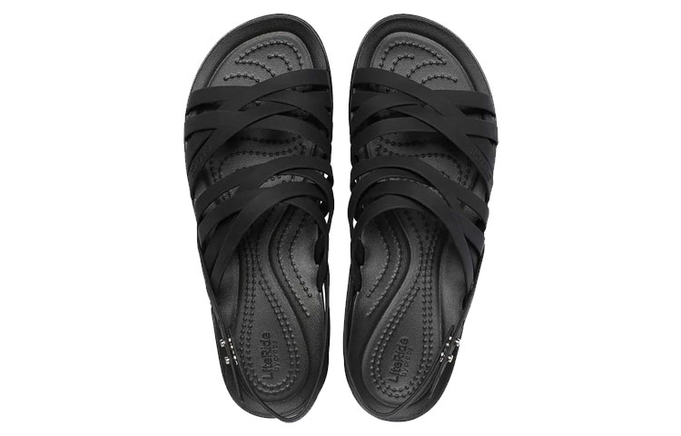 Shop Crocs卡駱馳 Brooklyn 舒適 休閒 涼鞋 女款 黑色