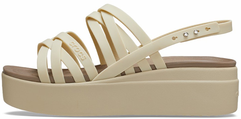(Women) Crocs Brooklyn Strappy Low Wedge 'Bone' 206751-2Y2 Buy (Women) Crocs Brooklyn Strappy Low Wedge 'Bone' 206751-2Y2
