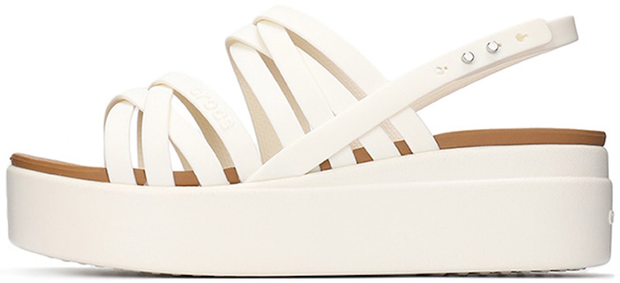 (Women) Crocs Brooklyn Strappy White Sandals 206751-159 Buy (Women) Crocs Brooklyn Strappy White Sandals 206751-159