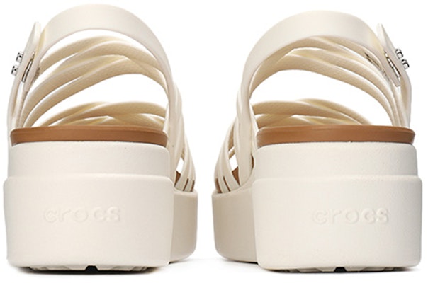 (Women) Crocs Brooklyn Strappy White Sandals 206751-159 Purchase (Women) Crocs Brooklyn Strappy White Sandals 206751-159