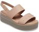 Lookbook (Women) Crocs Brooklyn Studded Low Wedge 'Cork Mushroom' 209254-2DH