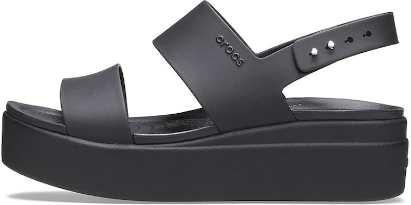 (Women) Crocs Brooklyn Thick Sole Casual Black Sandals 206453-060 Buy (Women) Crocs Brooklyn Thick Sole Casual Black Sandals 206453-060