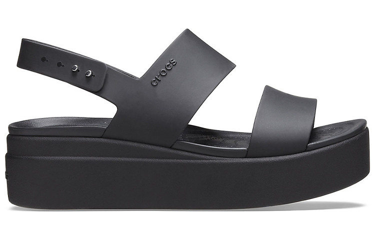 Lookbook (W) Crocs布鲁克林厚底休闲黑色凉鞋 206453-060
