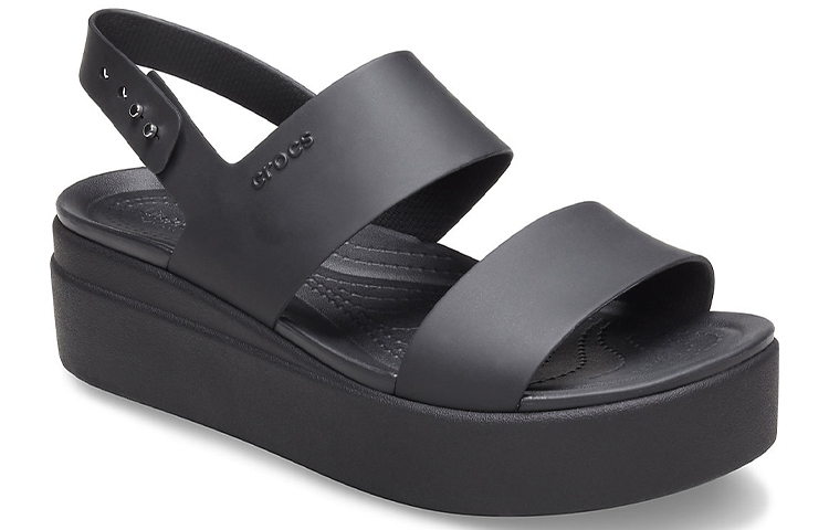 Shop (W) Crocs布鲁克林厚底休闲黑色凉鞋 206453-060