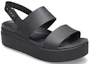 Shop (W) Crocs布鲁克林厚底休闲黑色凉鞋 206453-060