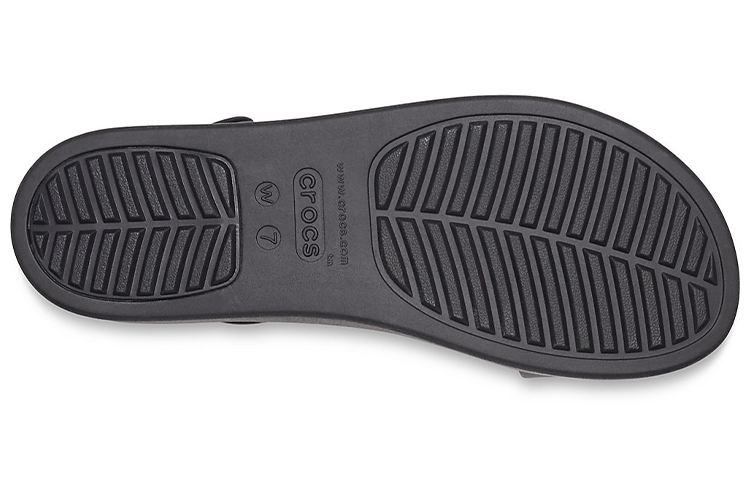 Sizing (W) Crocs布鲁克林厚底休闲黑色凉鞋 206453-060