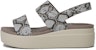 (W) Crocs Brooklyn Sandal Kasual Tapak Tebal Kelabu 206453-93T