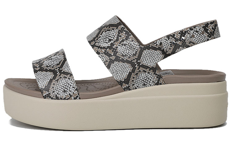 (Women) Crocs Brooklyn Thick Sole Casual Sandals Gray 206453-93T