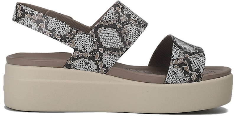 (Women) Crocs Brooklyn Thick Sole Casual Sandals Gray 206453-93T Order (Women) Crocs Brooklyn Thick Sole Casual Sandals Gray 206453-93T