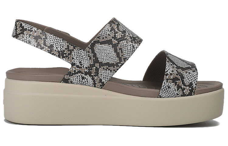 Order (Women) Crocs Brooklyn Thick Sole Casual Sandals Gray 206453-93T