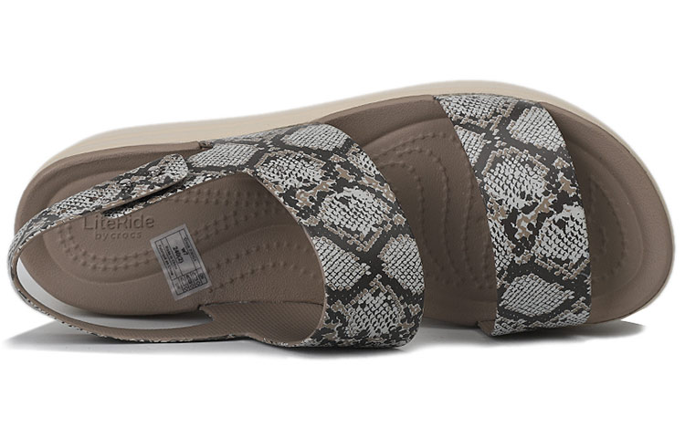 Shop (Women) Crocs Brooklyn Thick Sole Casual Sandals Gray 206453-93T