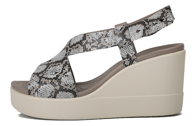 (Women) Crocs Brooklyn Thick Sole Gray Sandals 'Gray' 206222-93T