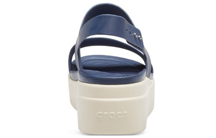 Shop (W) Crocs 布鲁克林蓝灰厚底凉鞋 206453-46K