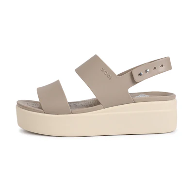 (W) Crocs Brooklyn Thick Sole Sandals Gray