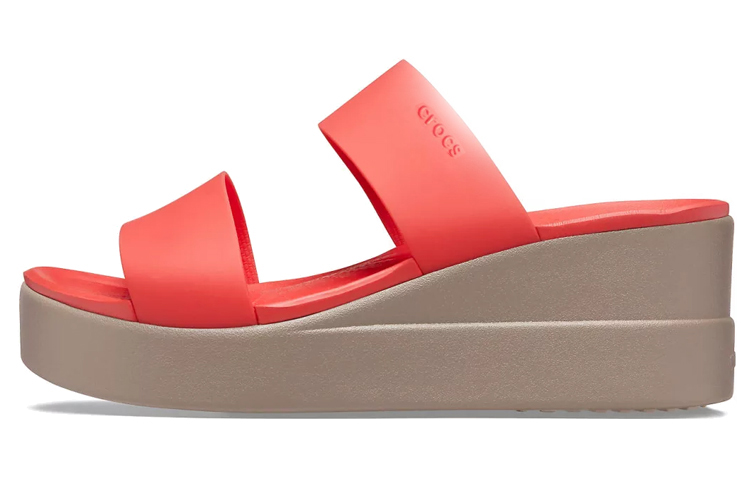 (Women) Crocs Brooklyn Wedge 'Red' 206219-6SQ