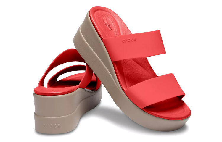 Shop (Women) Crocs Brooklyn Wedge 'Red' 206219-6SQ