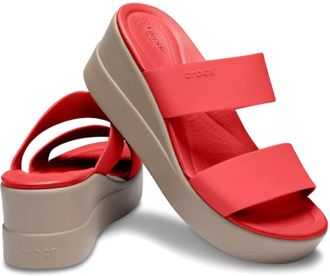 (Women) Crocs Brooklyn Wedge 'Red' 206219-6SQ Shop (Women) Crocs Brooklyn Wedge 'Red' 206219-6SQ