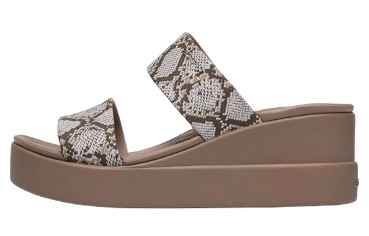 (Women) Crocs Brooklyn Wedge 'Snake Print' 206219-93T