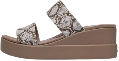 (Women) Crocs Brooklyn Wedge 'Snake Print' 206219-93T (Women) Crocs Brooklyn Wedge 'Snake Print' 206219-93T
