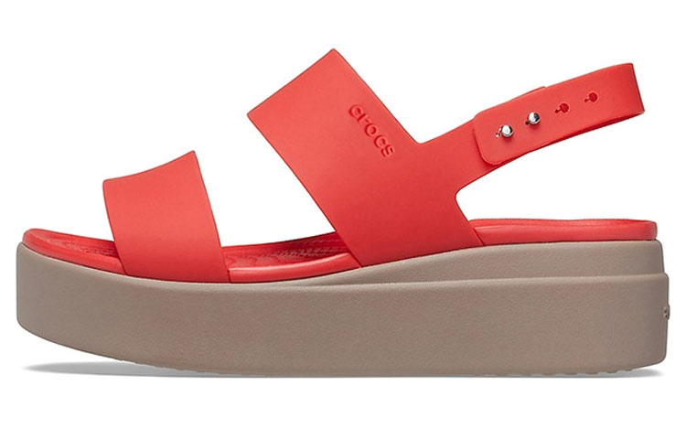 (Women) Crocs Brooklyn Wedge Sandal 'Red' 206453-6SQ