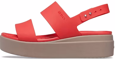 (Women) Crocs Brooklyn Wedge Sandal 'Red' 206453-6SQ (Women) Crocs Brooklyn Wedge Sandal 'Red' 206453-6SQ