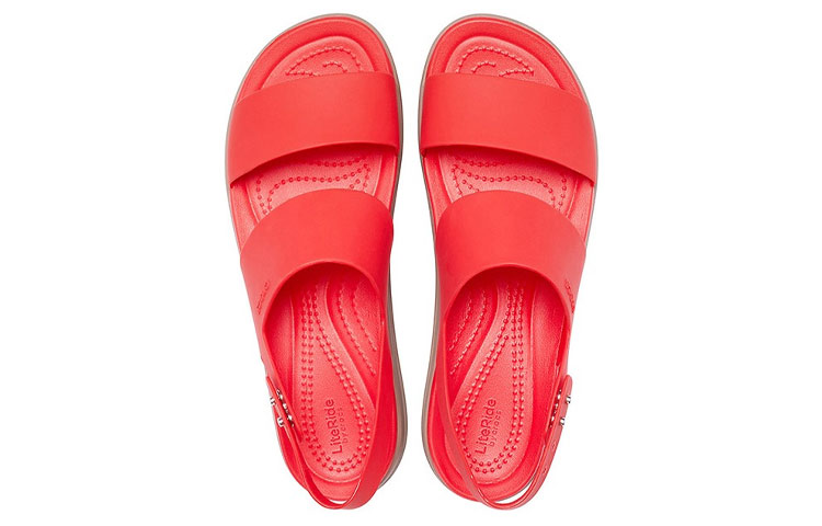Shop (Women) Crocs Brooklyn Wedge Sandal 'Red' 206453-6SQ