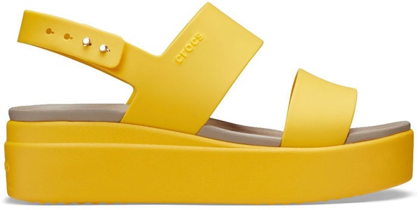 Crocs卡駱馳 布魯克林厚底涼鞋 女款 黃色 Order Crocs卡駱馳 布魯克林厚底涼鞋 女款 黃色