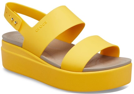 Crocs卡駱馳 布魯克林厚底涼鞋 女款 黃色 Lookbook Crocs卡駱馳 布魯克林厚底涼鞋 女款 黃色