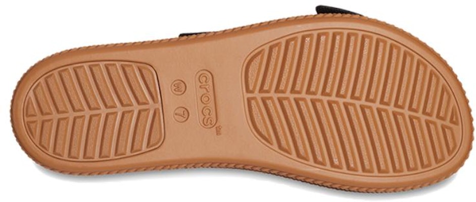 (Women) Crocs Brooklyn Woven Buckle Sandals 'Black Brown' 209978-001 Details for (Women) Crocs Brooklyn Woven Buckle Sandals 'Black Brown' 209978-001