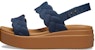 (W) Sandal Baji Anyaman Crocs Brooklyn 'Biru Coklat' 209977-410