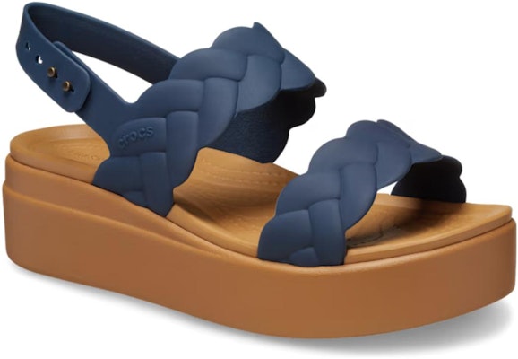 (Women) Crocs Brooklyn Woven Wedge Sandals 'Blue Brown' 209977-410 Order (Women) Crocs Brooklyn Woven Wedge Sandals 'Blue Brown' 209977-410