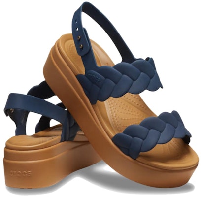 (Women) Crocs Brooklyn Woven Wedge Sandals 'Blue Brown' 209977-410 Lookbook (Women) Crocs Brooklyn Woven Wedge Sandals 'Blue Brown' 209977-410